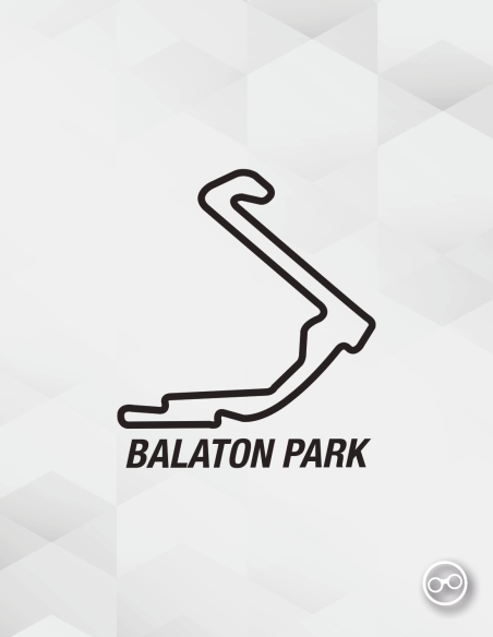 Sticker van het Balaton Park circuit – geschikt voor auto's, laptops en kleding