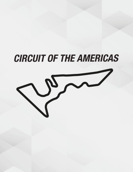 Sticker van het Circuit of The Americas – geschikt voor auto's, laptops en kleding