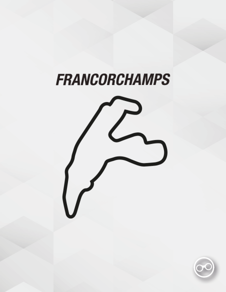Sticker van het Spa-Francorchamps circuit – geschikt voor auto's, laptops en kleding