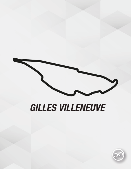 Sticker van het Circuit Gilles Villeneuve – geschikt voor auto's, laptops en kleding