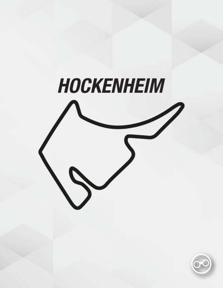 Hockenheim circuitsticker in verschillende kleuren en formaten, geschikt voor auto’s, laptops en kleding