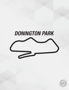 Sticker van het Donington Park circuit – geschikt voor auto's, laptops en kleding