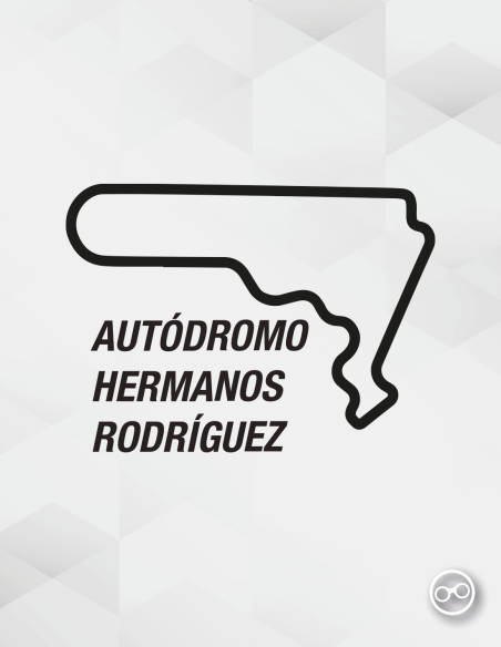 Sticker van het Autódromo Hermanos Rodríguez circuit – geschikt voor auto's, laptops en kleding