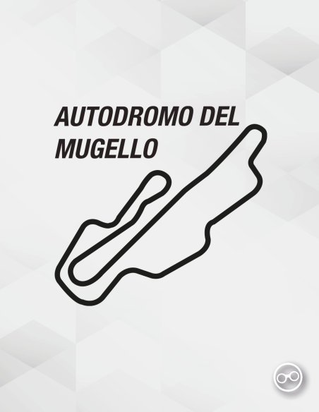 Sticker van het Autódromo del Mugello circuit – geschikt voor auto's, laptops en kleding