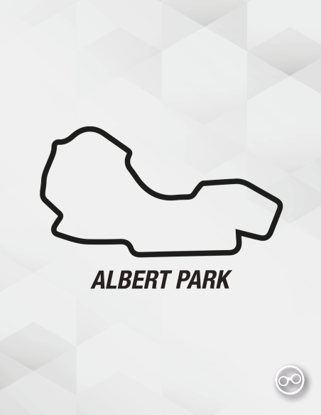 Sticker van het Albert Park circuit – geschikt voor auto's, laptops en kleding
