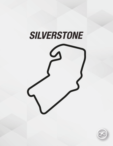 Sticker van het Silverstone circuit – geschikt voor auto's, laptops en kleding