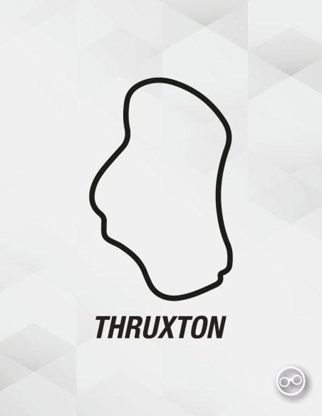 Sticker van het Thruxton circuit – geschikt voor auto's, laptops en kleding