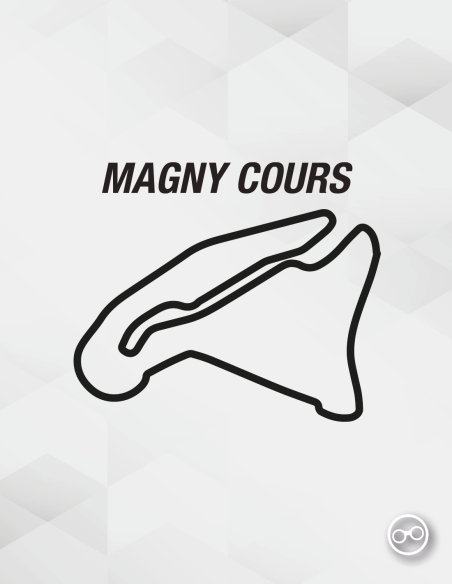 Circuit sticker Magny-Cours in glans, mat of strijkfolie – ideaal voor auto's, laptops en kleding