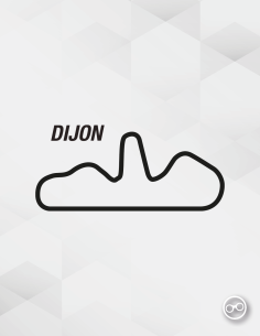 Sticker van het Dijon-Prenois circuit – geschikt voor auto's, laptops en kleding