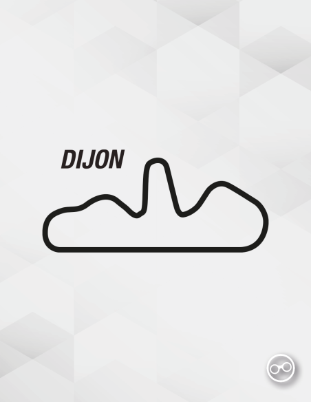 Sticker van het Dijon-Prenois circuit – geschikt voor auto's, laptops en kleding
