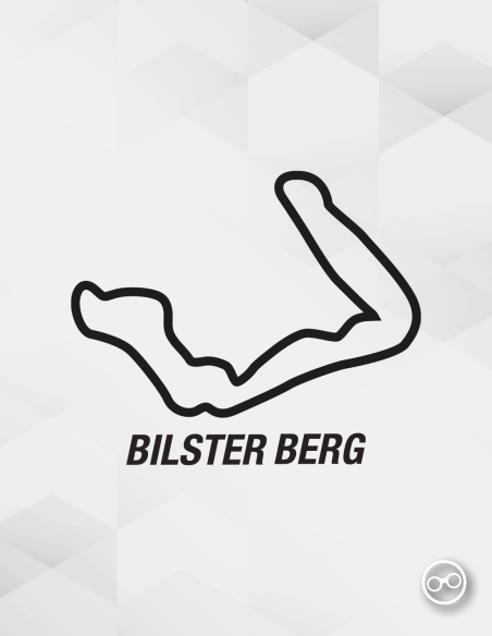 Sticker van het Bilster Berg circuit – geschikt voor auto's, laptops en kleding