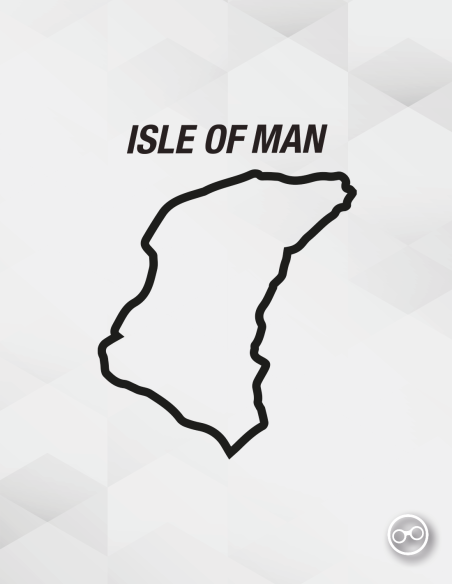 Sticker van het Isle of Man TT circuit – geschikt voor motoren, auto's en kleding