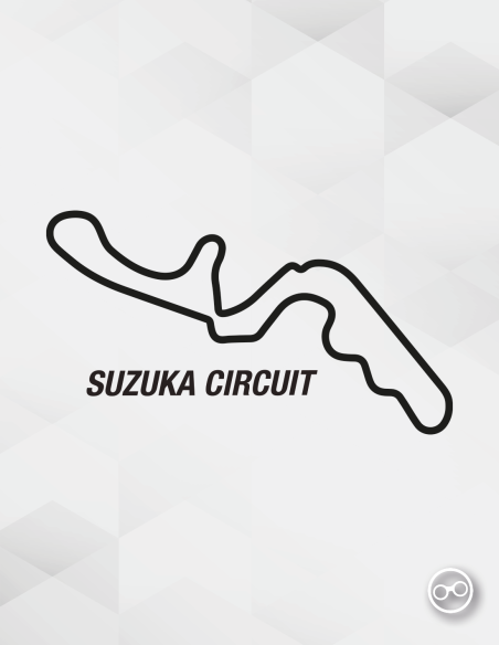 Sticker van het Suzuka circuit – geschikt voor auto's, laptops en kleding