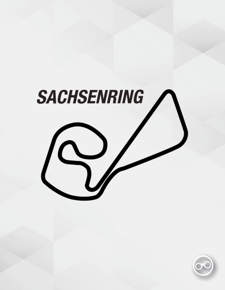 Sticker van het Sachsenring circuit – geschikt voor motoren, auto’s en kleding