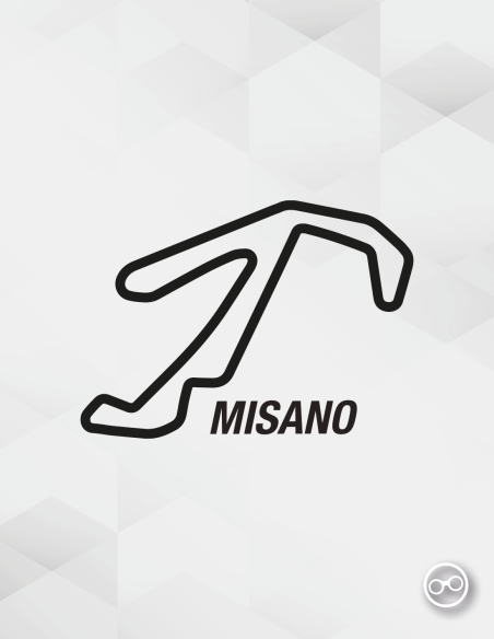 Sticker van het Misano World Circuit Marco Simoncelli – geschikt voor motoren, auto’s en kleding