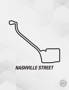 Sticker van het Nashville Street Circuit – geschikt voor auto’s, laptops en kleding