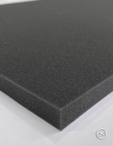 Detailweergave van de flexibele, zachte PVC-schuim materiaalstructuur.