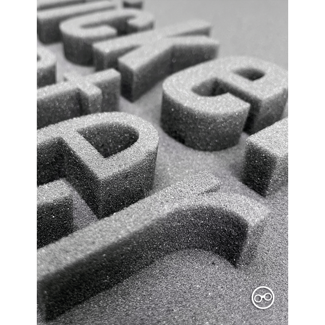 Detail foam letters – strakke randen en dikte 8mm