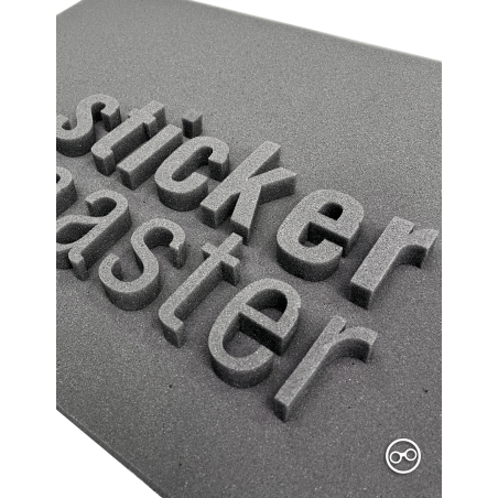 Close-up van de zachte foam randen en de matte afwerking - 2