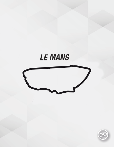Sticker van het Le Mans 24H / Circuit de la Sarthe – geschikt voor auto’s, laptops en kleding