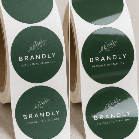 Stickers op rol met eigen ontwerp in matte en glanzende afwerking