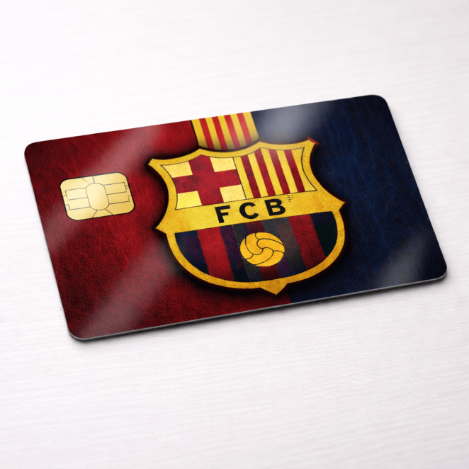 Pinpas sticker met glans afwerking op bankpas