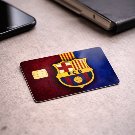 Bankpas met eigen pinpas sticker op nette werkplek