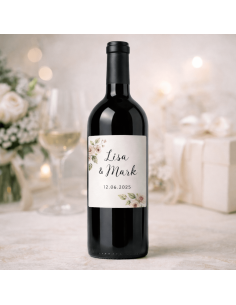 Wijnetiket met eigen ontwerp op wijnfles als hoofdafbeelding 2