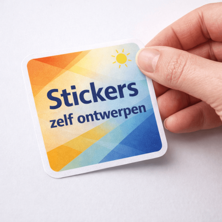 Stickers zelf ontwerpen tijdens het aanbrengen op een glad oppervlak