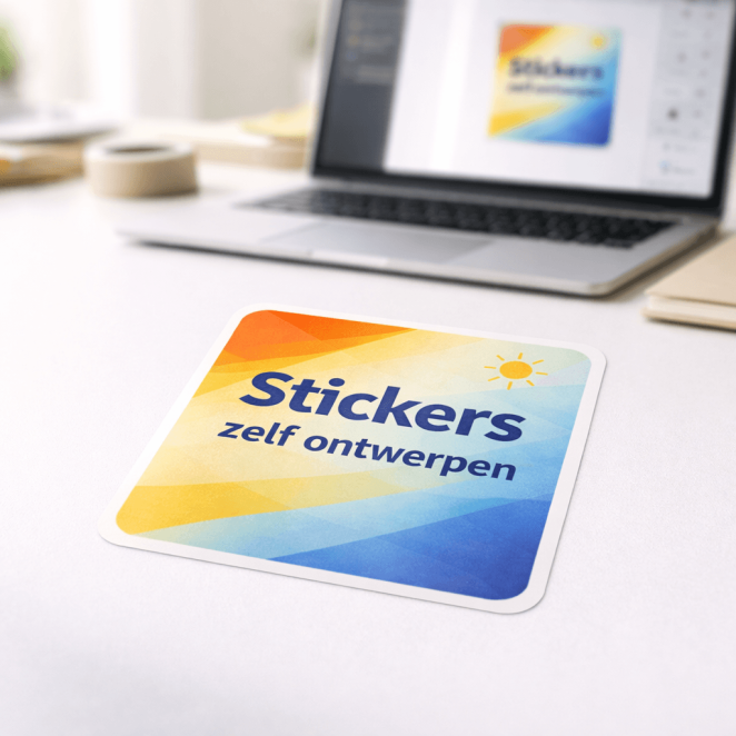 Stickers zelf ontwerpen met eigen ontwerp als eindresultaat