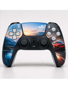 Zelf ontworpen PS5 controller skin op DualSense controller