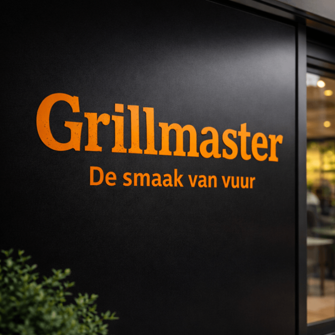 Grote tekst sticker met meerdere regels op strakke binnenwand