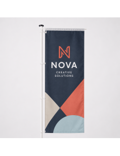 Baniervlag toegepast buiten bij een winkel of bedrijfspand 2