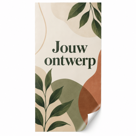 Eigen ontwerp deursticker los afgebeeld op witte achtergrond