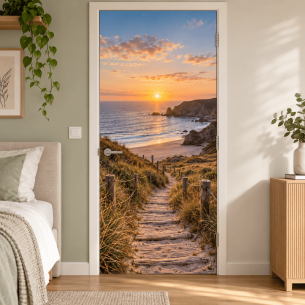 Eigen ontwerp deursticker met fotoprint op binnendeur