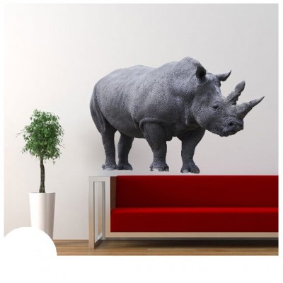 Dikke Neushoorn muursticker - 2