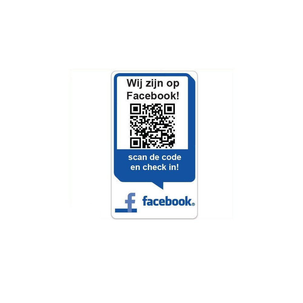 QR code Wij zijn op facebook Stickers - 1