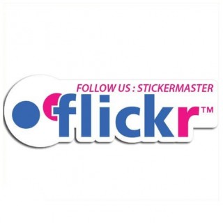 Flickr Eigen bedrijfsnaam sticker follow us - 1