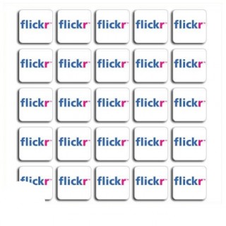 Flickr set van 100 stuks Vierkant Stickers - 1