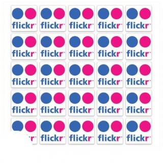 Flickr logo set van 100 stuks Vierkant Stickers - 1