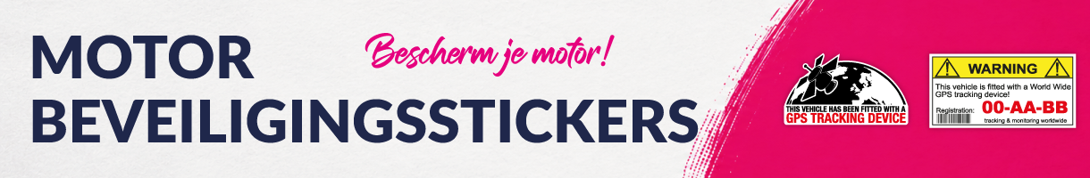 Motor beveiligingsstickers kopen | Diefstalpreventie