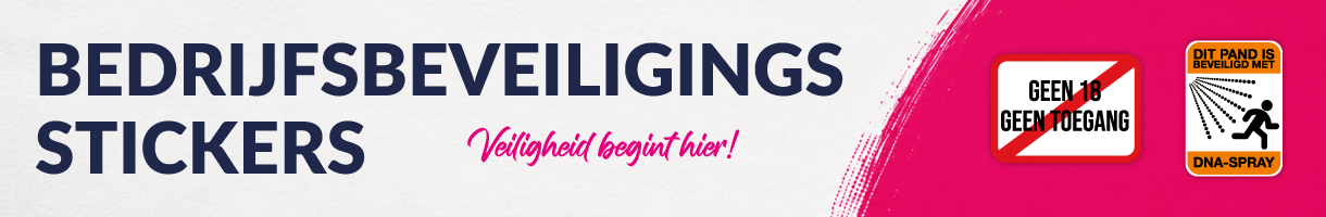 Bedrijfs beveiligingsstickers kopen | Stickermaster