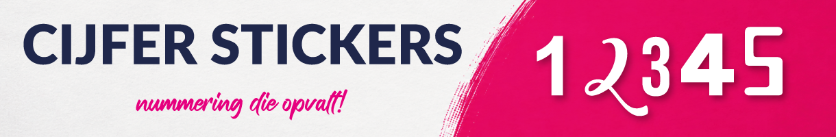 Cijfer stickers kopen | Losse cijfers en sets