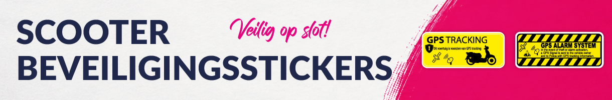 Scooter alarmstickers kopen | Diefstalpreventie