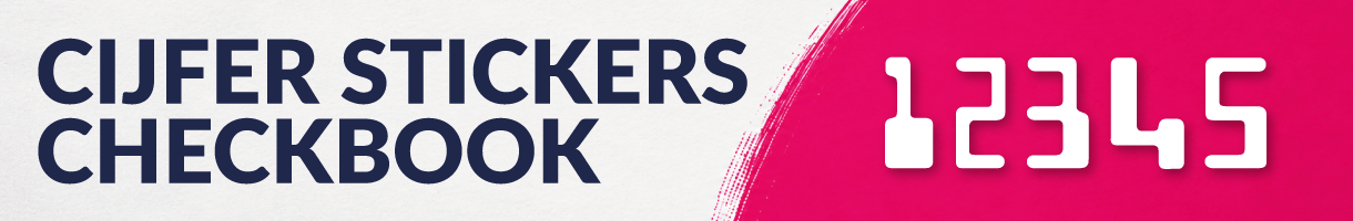 Cijfer stickers Checkbook | Handgeschreven cijfers