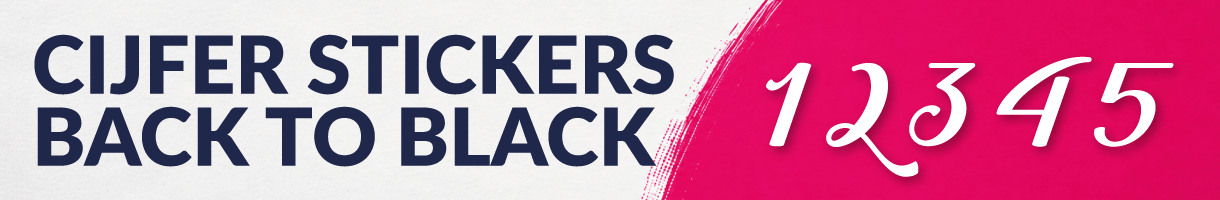 Cijfer stickers Back to Black kopen | Stickermaster