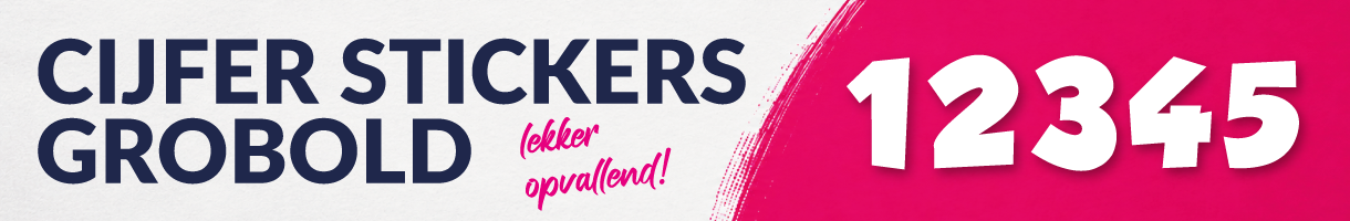 Cijfer stickers Grobold kopen | Losse cijfers op maat